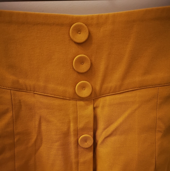 NWOT Yellow High-rise/waist Midi Skirt - Picture 7 of 8